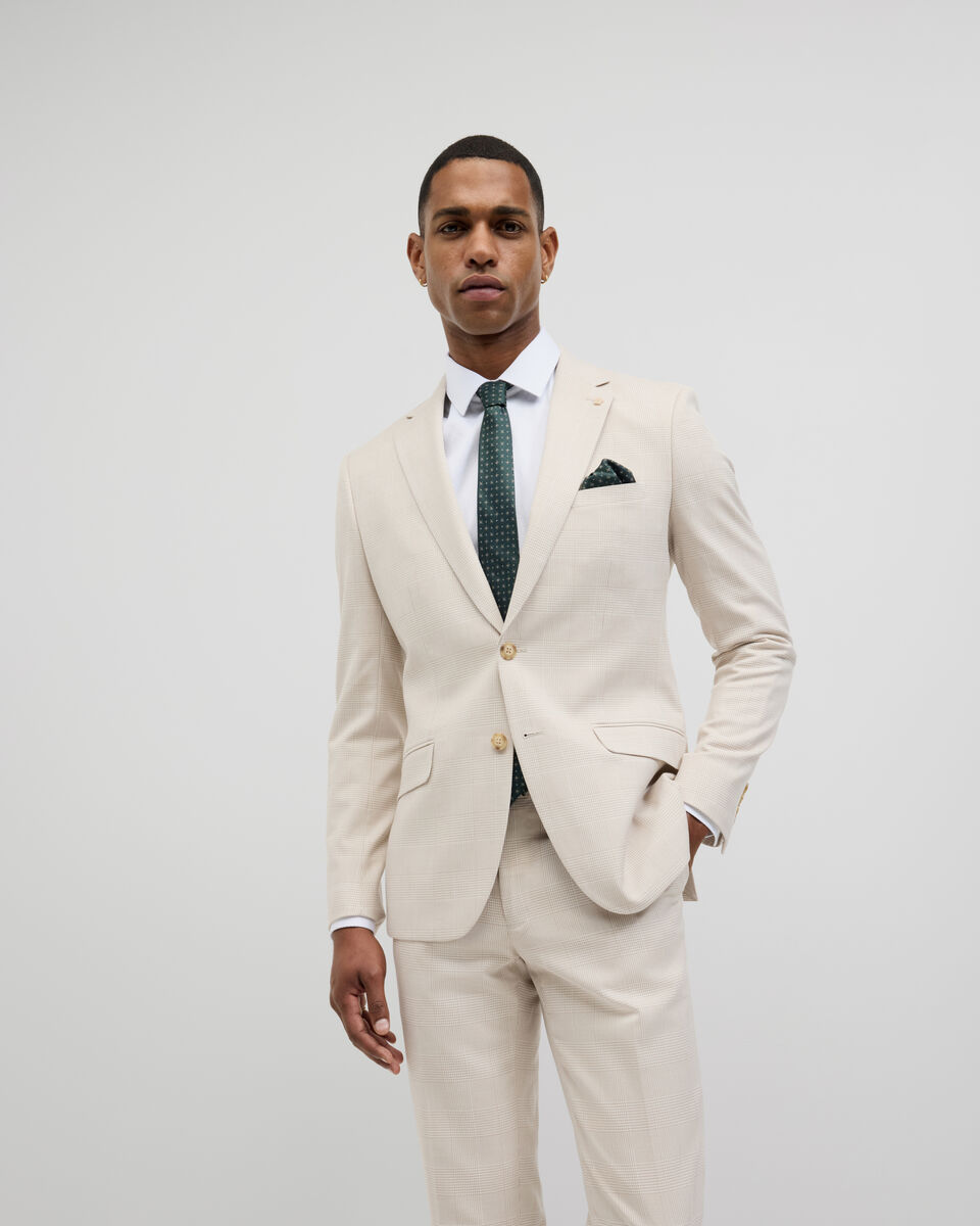 Prince of Wales Check Tailored Jacket, Natural Check, hi-res